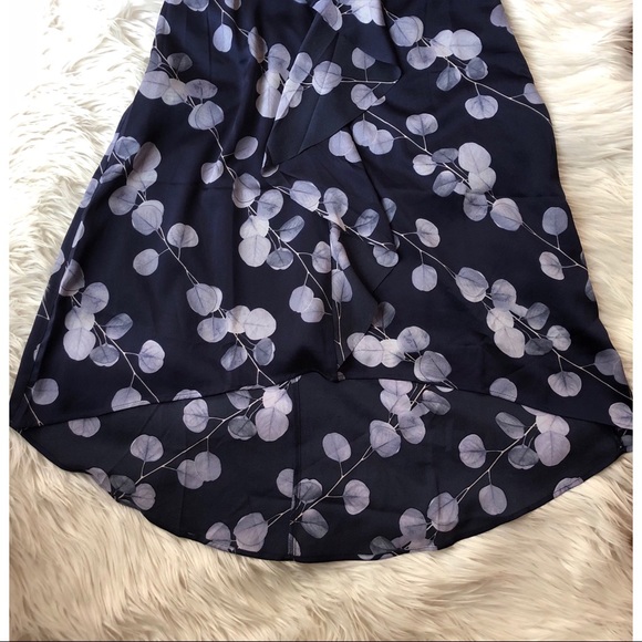 Banana Republic Navy Blue Leaf Dress - Picture 3 of 5